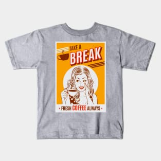 Retro Coffee Ad Kids T-Shirt